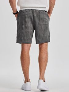 Shorts de sport élégants pour hommes, couleur unie, taille élastique, pour la gym, le fitness, l'entraînement, décontractés, en toile légère, 100 % polyester – Vente chaude - Product Image 3