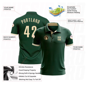 Polo de golf pour femme, respirant, en polyester sublimé, coupe ajustée, plusieurs couleurs vert crème, performance sportive - Product Image 3