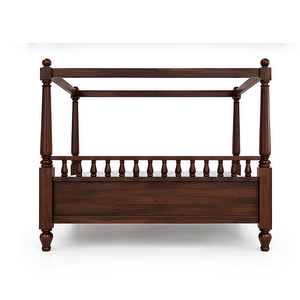 Solid Teak Wood Canopy <b>Bed</b> Four Poster Wooden <b>Bed</b> Frame King <b>Queen</b> <b>Size</b> Bedroom Furniture Custom Design - Product Image 4