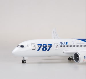 โมเดลเครื่องบิน1/130แอร์โบอิ้ง B787 43ซม. ABS เรซินเครื่องบินจำลองพร้อมไฟ - Product Image 5