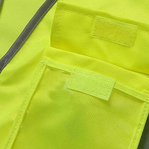 Chaleco de seguridad para hombre con cinta reflectante de alta visibilidad, cierre de cremallera y múltiples bolsillos de almacenamiento - Product Image 4