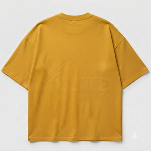 Premium Soft Cotton <b>Long</b> Sleeve Oversized <b>T</b>-<b>Shirt</b> for <b>Men</b> Neck Drop Shoulder Loose Fit Breathable Quick Dry Summer Street Daily - Product Image 2