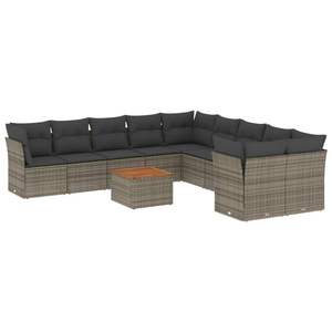 Conjunto de Sofás Modulares Grandes de Ratán PE Gris para Jardín, Colección Premium de Muebles Modulares para Exteriores - Product Image 2