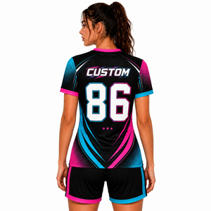 ชุดกีฬากลางแจ้งสำหรับฝึกซ้อม ชุดฟุตบอลแบบสั่งทำพิเศษ พิมพ์ลายแบบ Sublimation ชุดฝึกซ้อมฟุตบอลสำหรับผู้หญิง - Product Image 2