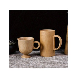 Premium Wooden Mug Handmade Solid Wood Coffee Mug Natural Finish Rustic Style Eco Friendly <b>Drinkware</b> for Kitchen Dining - Product Image 1