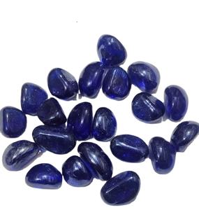 Cuentas de guijarros de cristal de anacardo pulido caído redondo de alta calidad para fogatas al aire libre, hoteles, salas de estar, exportadas a granel desde la India - Product Image 1