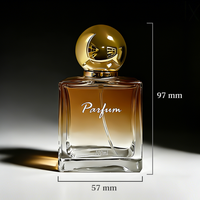 Flacon de parfum personnalisé haut de gamme 100 ml, flacon de parfum en verre dégradé 30 ml 50 ml, flacon de parfum carré vide avec emballage boîte