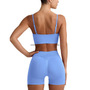 Conjunto Deportivo Seamless para Mujer al por Mayor Personalizado: Sujetador Deportivo y Shorts de Cintura Alta para Fitness, Yoga y Entrenamiento - Ropa Deportiva Elástica - Product Image 2