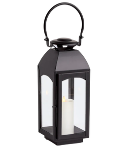 Lanterne décorative en verre noir mat et acier inoxydable, design américain, porte-bougie, best-seller, pour la décoration de la maison - Product Image 5