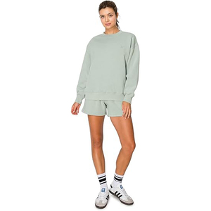 Shorts en molleton color block pour femme, design contrastant, taille haute, poches latérales, cordon de serrage, taille élastique, coupe décontractée, vêtements de détente - Product Image 4