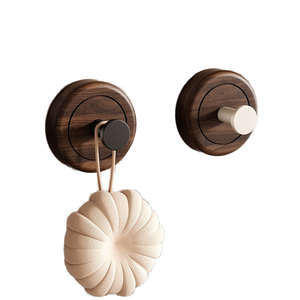 Wood <b>Hooks</b> No Punch No Trace Suckers for Kitchen Living Room Bathroom Powerful Sticky Eco-Friendly Multifunction <b>Tools</b> - Product Image 1