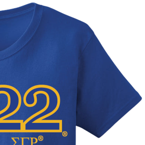 T-shirt pour femmes Sigma Gamma Rho 1922, année de fondation, t-shirt de sororité grecque brodé sur mesure, vêtements décontractés pour l'université, mode - Product Image 4