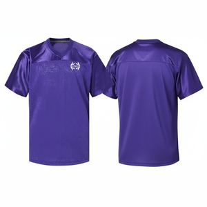 Uniforme de Rugby Transpirable de Malla al Por Mayor, Manga Corta, Tallas Grandes, Personalizado con Sublimación y Bordado, 100% Poliéster - Product Image 1