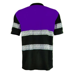 Camisa de Trabajo Reflectante de Alta Visibilidad en Colores Brillantes, Manga Corta, Tela Transpirable, con Bolsillo en el Pecho - Product Image 3