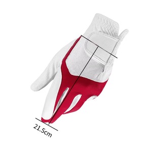 ถุงมือกอล์ฟ สีขาว สีแดง ไมโครไฟเบอร์ ระบายอากาศได้ดี ปิดด้วยตะขอและห่วง สำหรับทุกเพศ สำหรับมือขวา กีฬา - Product Image 4