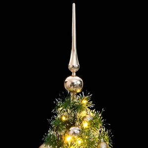 Sapin de Noël artificiel de 47,2 pouces avec 150 boules LED floquées effet neige - pour décorations festives - Product Image 2