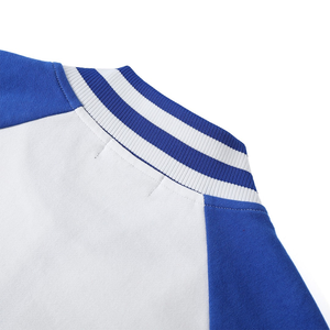 High Quality Zeta White Blue Unisex Varsity Fleece Jacket Women Chenille Number Embroidery Greek Sorority Fraternity Jacket - Product Image 5