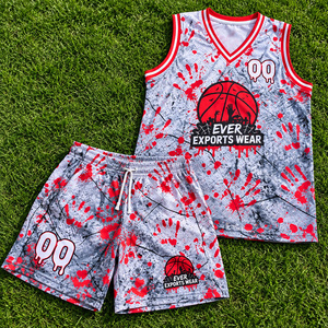 Maillot de basket vintage personnalisé en mesh respirant, ensemble uniforme d'équipe pour l'entraînement et les tournois de ligues communautaires, faible MOQ - Product Image 1