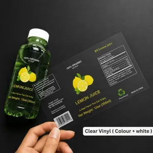 Etiquetas Adhesivas de Vinilo Transparente, Resistentes a los Rayos UV, Mate, Impermeables y Duraderas, Personalizadas para Botellas y Frascos - Product Image 3