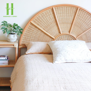 Lit en rotin au design tendance avec panneaux de tête de lit simples, idéal pour la maison et l'hôtellerie, directement de l'usine, rotin 2026 - Product Image 4