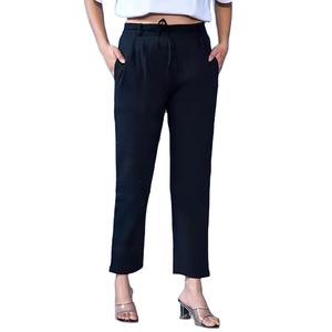 Nouveau design OEM pantalon en molleton de coton pour femmes pantalon respirant de conception de streetwear solide - Product Image 6