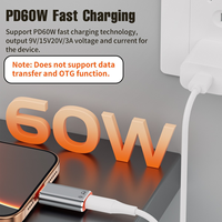 Adaptateur de charge PD 60W USB-C avec DAC audio pour une charge rapide, en alliage d'aluminium de haute qualité, 100% compatible OEM, écouteurs, téléphone portable