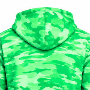 Sudadera con Capucha Verde Camuflaje para Hombre, Manga Larga, Estilo Casual Urbano, Bolsillo Canguro, Capucha con Cordón Ajustable, Ropa Personalizable - Product Image 4