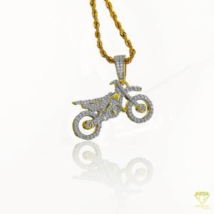 จี้จักรยานทำด้วยมือพร้อมจี้เพชรแฟชั่นฮิปฮอปสำหรับสตรีทแวร์ - Product Image 1