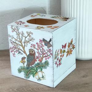 Caja de pañuelos de madera impresa con diseño de jardín y almacenamiento de semillas, para decoración de jardín y cultivo de hierbas, estuche para pañuelos faciales al por mayor - Product Image 3