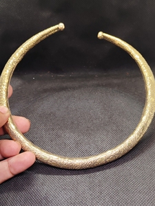Handcrafted Brass Hasli Choker | Traditional Indian Jewelry - Product Image 2