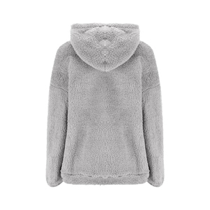 <b>Women</b> Premium Sherpa Fleece Hoodie Oversized <b>Teddy</b> Pullover Warm Winter Streetwear Custom OEM Wholesale Manufacturer - Product Image 5