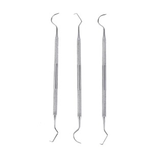 Raspadores Dentales Manuales Profesionales HERMANN MEDITECH, Instrumento de Acero Inoxidable Reutilizable para la Higiene Bucal, Herramienta para Eliminar la Placa y el Sarro - Product Image 1