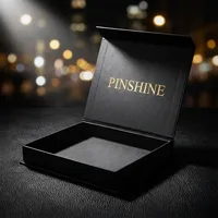 Nouvelle boîte pliante magnétique en papier avec grand logo personnalisé, emballage de luxe, boîte cadeau rigide en carton pliable