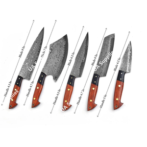 Couteau de Chef en Acier Carbone Forgé à la Main, Manche en Bois, Manche Intégral, Style Japonais, 8 Pouces, Finition Poli Miroir, Ambidextre - Product Image 2