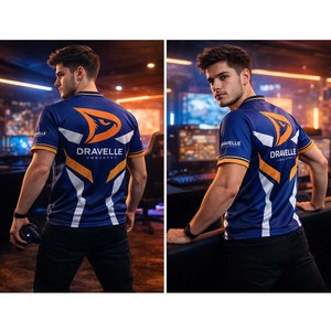 Jersey Deportivo Sublimado Personalizado, Ropa Deportiva Transpirable, Impresión de Logotipo Personalizado, Fabricante OEM ODM Dravelle Industry - Product Image 4