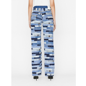 Pantalon de jogging en jean bleu pour femme, taille élastique, coupe ample, style décontracté, vente chaude, prix abordable, vente en gros - Product Image 3