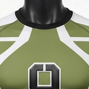 เสื้อฟุตบอลซับลิเมชั่นสำหรับผู้ชาย สีเขียว ขาว ดำ เบอร์ 9 ทรงพอดีตัว แขนสั้น ระบายเหงื่อได้ดี ผ้าตาข่าย เหมาะสำหรับฤดูร้อน ชุดกีฬาสำหรับผู้ใหญ่ - Product Image 3