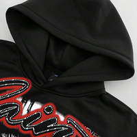 Sweat à capuche surdimensionné pour homme avec strass graphiques |   Pull en molleton 100% coton |   Street Life Automne OEM