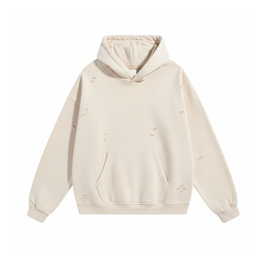 Sudadera con Capucha Desgastada para Hombre, Estilo Urbano Relajado, Colección Retro - Product Image 1