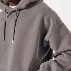Sweat à capuche unisexe surdimensionné style streetwear, prix OEM abordable, pour l'automne, avec logo personnalisé imprimé, respirant, en molleton 100% coton - Product Image 4