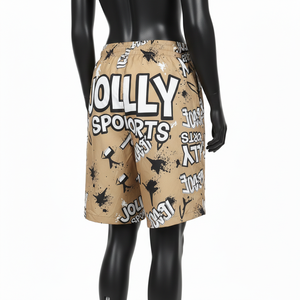 Shorts Cortos Deportivos de Microfibra de Poliéster GSM de Alta Calidad para Mujer, Color Caqui Arena, Impresión por Sublimación Completa, Logotipo Personalizado - Product Image 5