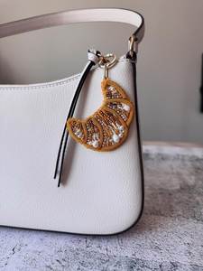 Elegant Artisan Embroidery Beaded <b>Keychain</b> Handmade Eco-Friendly Classic Gift for Birthdays Festivals Decorative - Product Image 1
