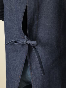 Blue Denim Canvas Bartender Apron Unisex Detachable Towel <b>Secure</b> Pockets Made 100% Minimalist Style Quick-Adjust Waist Strap - Product Image 5