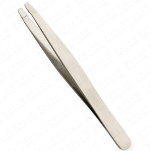 Pinzas de Cejas de Acero Inoxidable de Alta Precisión con Punta Inclinada, Plateadas, con Logotipo Personalizado OEM, Herramienta de Belleza y Maquillaje - Product Image 5
