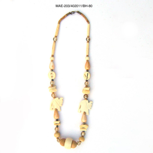 Collar de Cuentas de Hueso con Grabados de Animales, Joyería Religiosa Cristiana para Oración, Modelo Unisex al Mejor Precio al por Mayor - Product Image 1