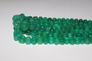 <b>Green</b> Onyx Hand Carved <b>Beads</b> 6-10mm Rondelle Shape 16-Inch <b>Green</b> Onyx Smooth Carving for Jewelry Making Natural Stone Material - Product Image 3