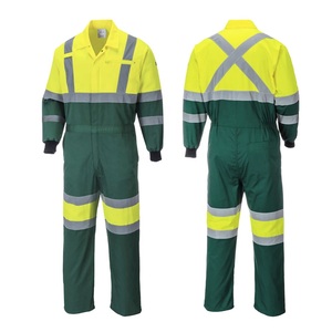 Custom Men Women Reflective Taped Safety Roadway Construction <b>Work</b> Coverall Wholesale Blue With Pockets Coverall - Product Image 4