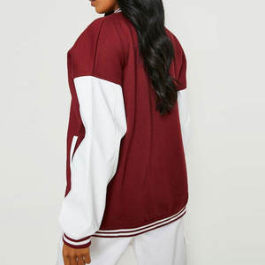 Chaqueta Letterman de Edición Limitada para Mujer, Estilo Urbano Moderno con Acabado Acanalado y Cierre de Botones - Product Image 3