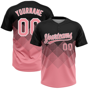 Conjunto de Camiseta de Fútbol Sublimada Personalizada, Degradado Negro y Rosa, Manga Corta, Absorbe la Humedad, Uniforme Deportivo Unisex para Adultos - Product Image 3