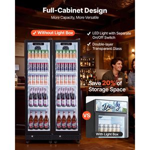 Enfriador de Bebidas Comercial con Puerta de Vidrio, Refrigerador Vertical de 6.9 Pies Cúbicos, Refrigerador Exhibidor - Product Image 5